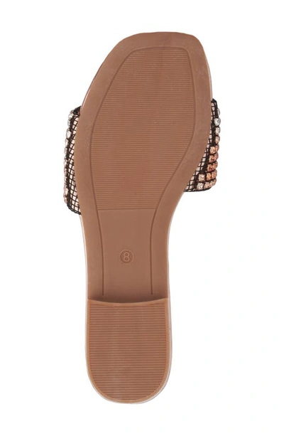 New York And Company Gracie Rhinestone Slide Sandal In Gold