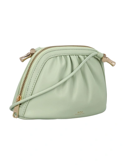 Shop Apc A.p.c. Small Ninon Bag In Almond Green