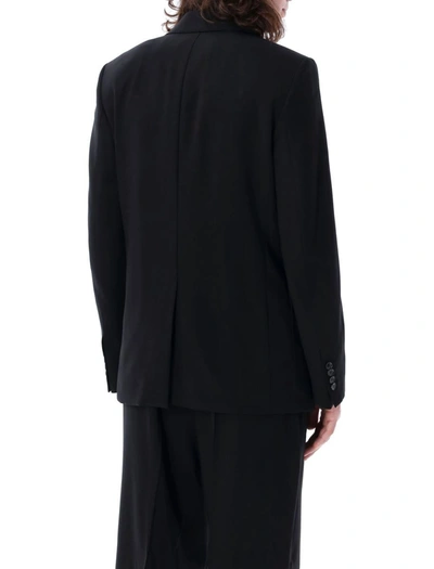 Shop Ami Alexandre Mattiussi Ami Paris Double Breasted Blazer In Black