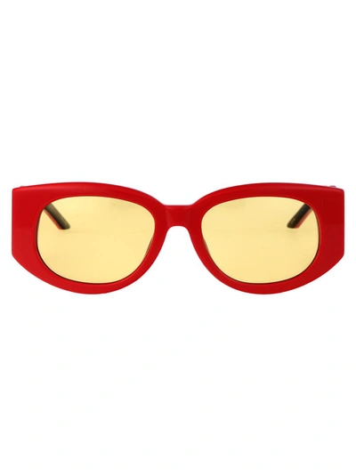 Shop Casablanca Sunglasses In Red/yellow Gold/canary