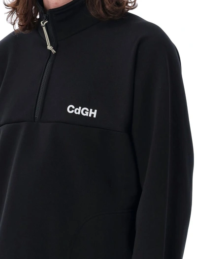 Shop Comme Des Garçons Homme Deux Comme Des Garçons Homme Half-zip Logo Sweatshirt In Black