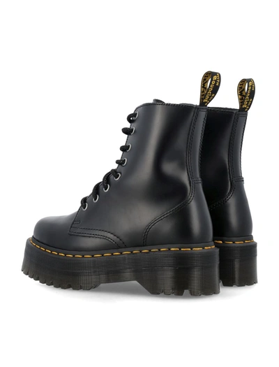 Shop Dr. Martens' Dr. Martens Jadon Polished Smooth Leather Platform Boots In Black