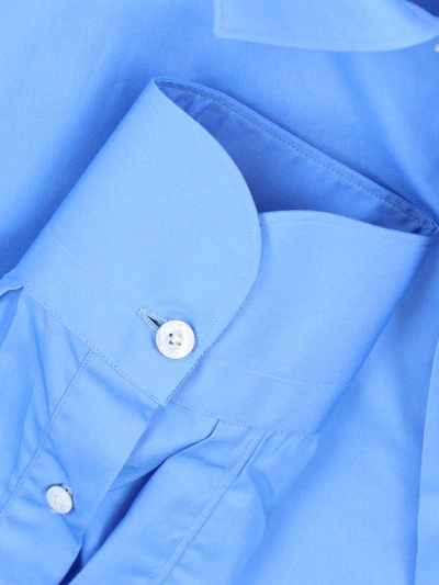 Shop Finamore Shirts In Blue