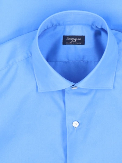 Shop Finamore Shirts In Blue