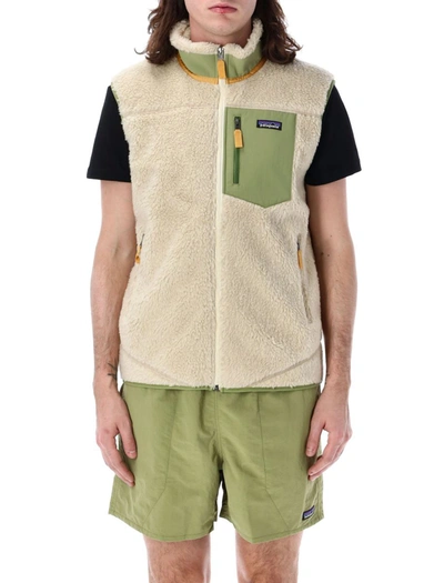Shop Patagonia Classic Retro-x® Fleece Vest In Dk Natural