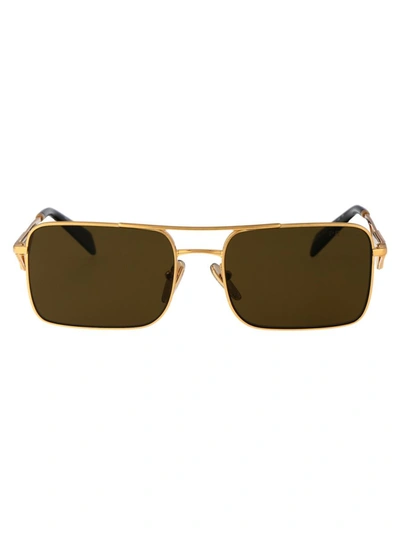 Shop Prada Sunglasses In 15n01t Matte Gold