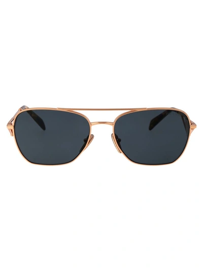 Shop Prada Sunglasses In Svf09t Rose Gold