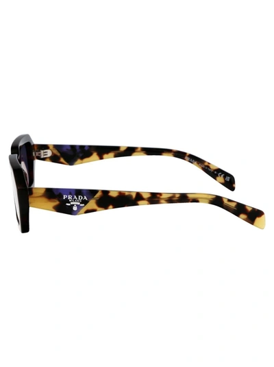 Prada Tortoiseshell-effect Rectangular Sunglasses In 17n50b Havana