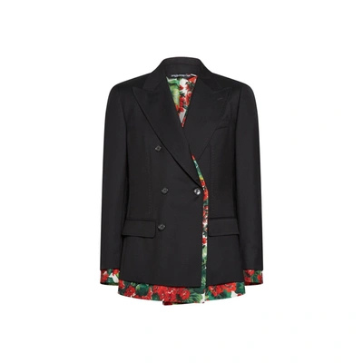 Shop Dolce & Gabbana Double-breasted Jacket In Black