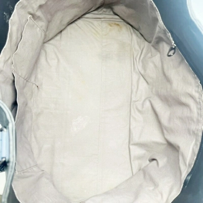 Shop Bottega Veneta Navy Leather Tote Bag ()