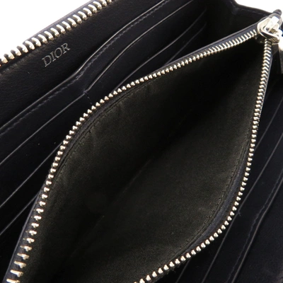 Shop Dior -- Navy Leather Wallet  ()