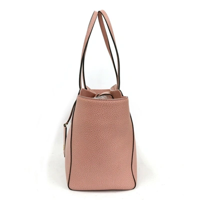 Shop Gucci Swing Pink Leather Tote Bag ()