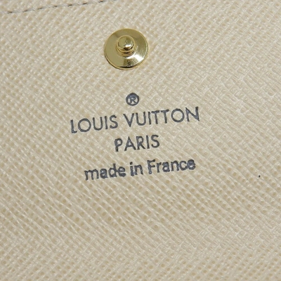 Pre-owned Louis Vuitton Multiclés 4 White Canvas Wallet  ()