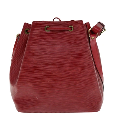Pre-owned Louis Vuitton Noé Pm Burgundy Leather Shoulder Bag ()