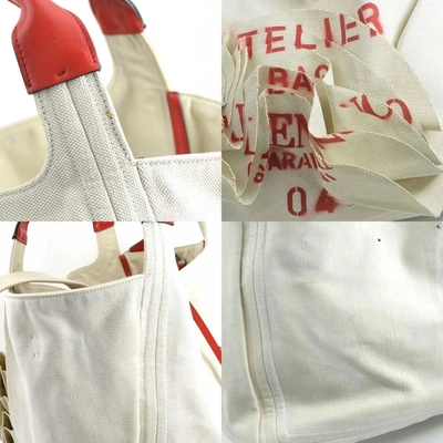 Shop Valentino Garavani Atelier Bag 04 Beige Canvas Tote Bag ()