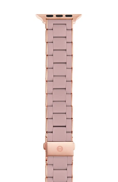 Shop Michele Silicone 20mm Apple Watch® Watchband In Pink Gold