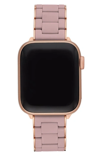 Shop Michele Silicone 20mm Apple Watch® Watchband In Pink Gold