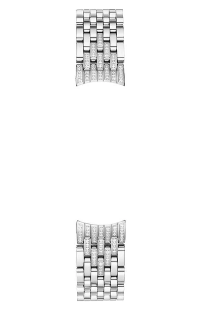 Shop Michele Sidney Classic 14mm Pavé Diamond Watchband In Silver