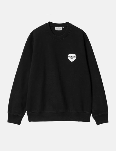 Shop Carhartt -wip Heart Bandana Sweatshirt (loose) In Black