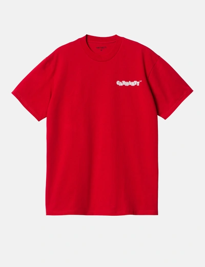 Shop Carhartt -wip Fast Food T-shirt (loose) In Red