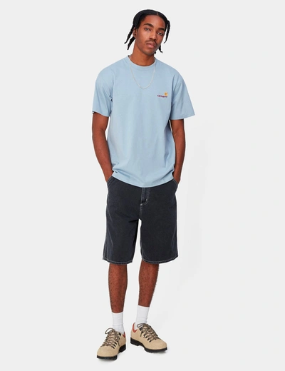 Shop Carhartt -wip American Script T-shirt (loose) In Blue
