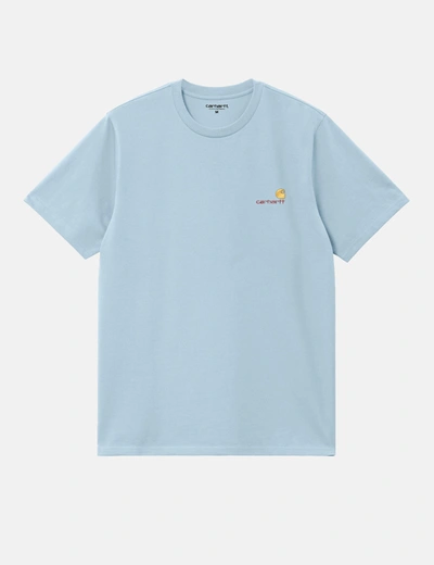 Shop Carhartt -wip American Script T-shirt (loose) In Blue