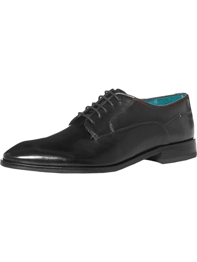 Shop Ted Baker Parals Mens Leather Lc Derby Shoes In Black