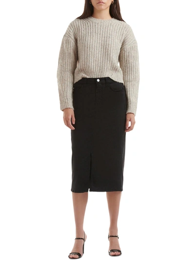 Shop Jen7 By 7 For All Mankind Womens Tencel Front Split Pencil Skirt In Black
