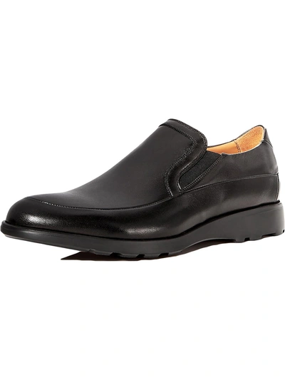 Shop Bruno Magli Vegas Mens Leather Slip On Loafers In Black