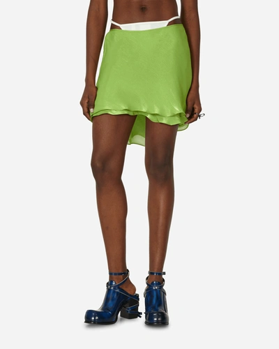 Shop Priscavera Layered Mini Skirt Apple In Green