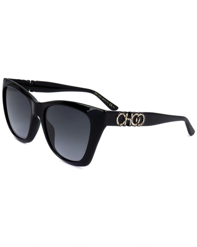 Shop Jimmy Choo Women's Rikki/g/s 55mm Sunglasses In Black