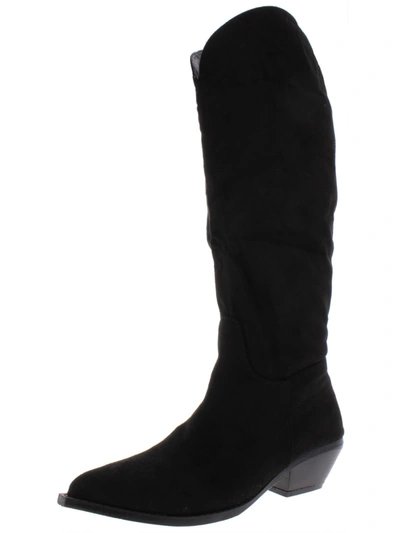 Shop Penny Loves Kenny Saddle Womens Faux Suede Pull On Over-the-knee Boots In Black