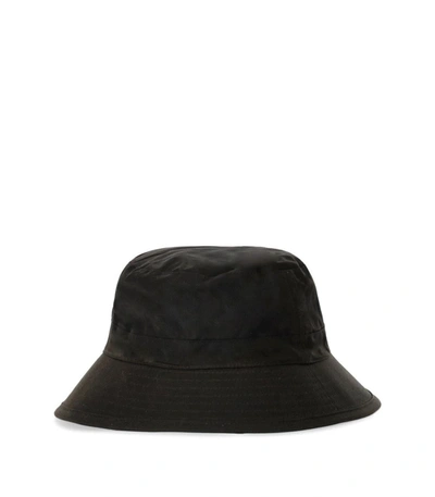 Shop Barbour Wax Sports Olive Green Bucket Hat