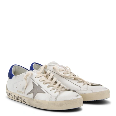 Shop Golden Goose Sneakers In White/grey/bluette/beige