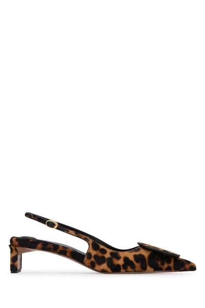 Shop Jacquemus Heeled Shoes In Printleopardbrown
