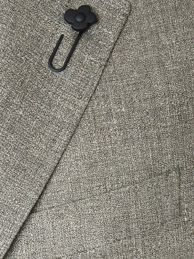 Lardini Gray Single-breasted Blazer In Multicolor