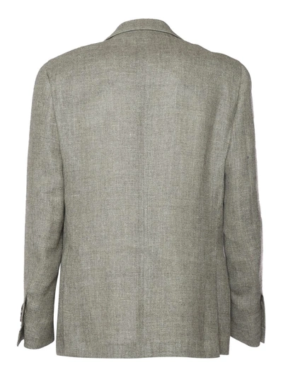 Lardini Gray Single-breasted Blazer In Multicolor