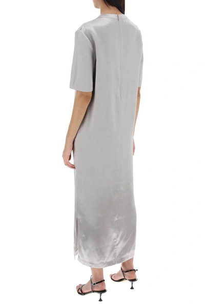 Shop Loulou Studio "silk Maxi Dress Tuga In Grey