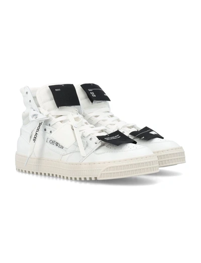 Off-white Lace-up High-top Casual Shoes In White Black