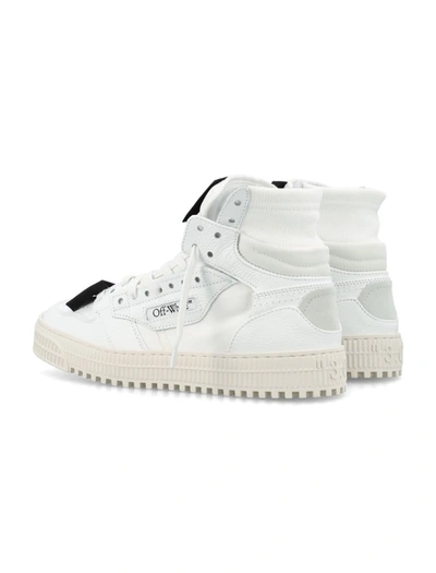 Off-white Lace-up High-top Casual Shoes In White Black