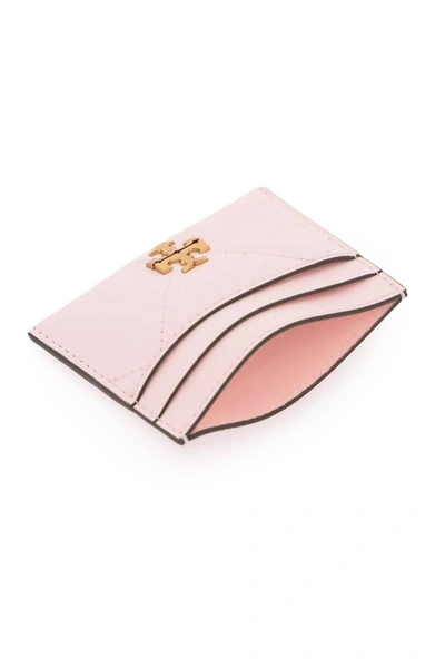 Shop Tory Burch Kira Card Holder With Trapezoid In Pink
