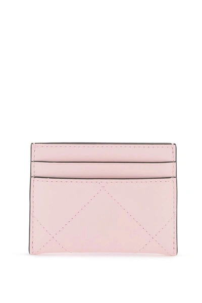 Shop Tory Burch Kira Card Holder With Trapezoid In Pink