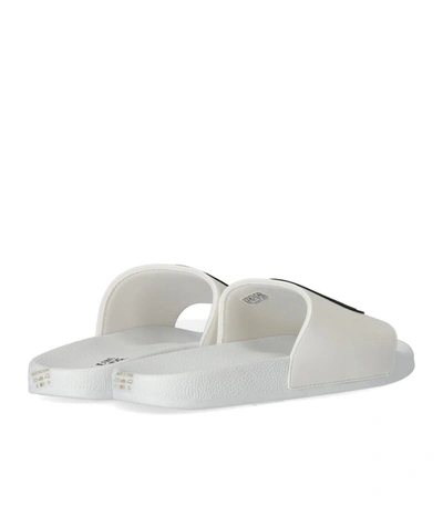 Shop Versace Jeans Couture V-emblem White Slide