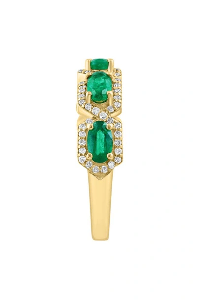 Shop Effy Diamond & Emerald Ring In Green