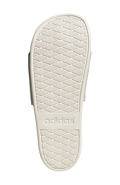 Shop Adidas Originals Adidas Adilette Comfort Slide Sandal In Off White/gold/white