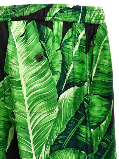 Shop Dolce & Gabbana All Over Print Bermuda Shorts Pants Green