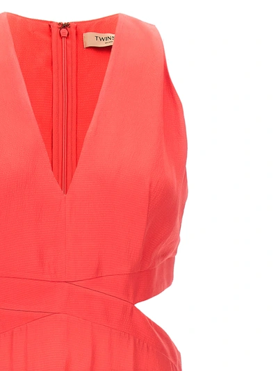 Shop Twinset Cutout Detail Dress Dresses Pink
