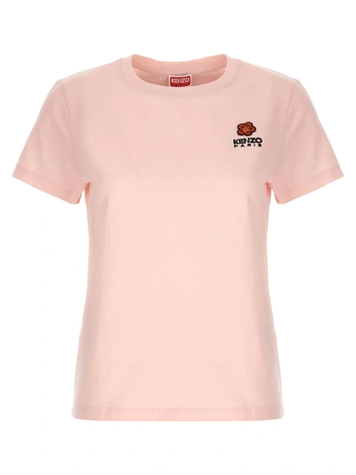 Shop Kenzo Logo Embroidery T-shirt Pink