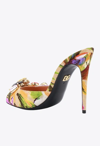 Shop Dolce & Gabbana 105 Floral Print Sandals In Multicolor
