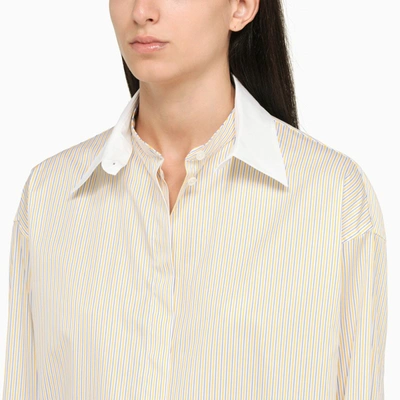 Shop Loewe Yellow/blue Striped Shirt Women